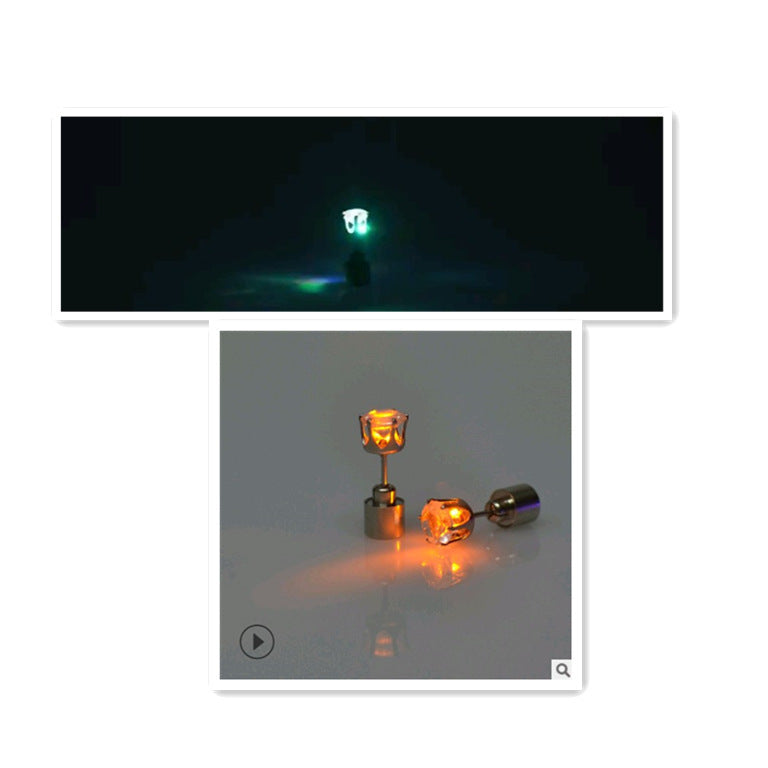 The factory sells Korean version of Haoshi Earrings directly from stock, bar, night club party, tide person led earrings, shining Earrings