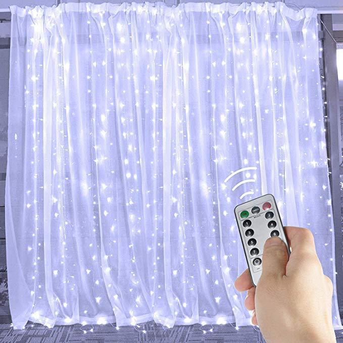 LED Curtain Garland On The Window USB String Lights Remote Control Christmas Decorations For Home Room