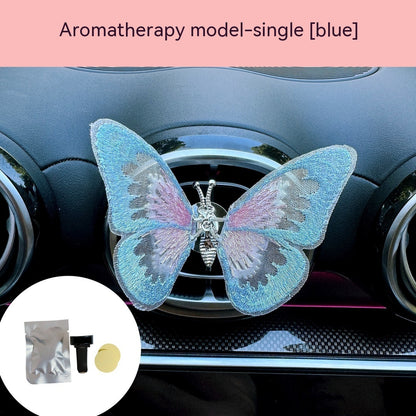 Moving Embroidery Butterfly Center Console Air Outlet Decoration Healing Series Car Accessories
