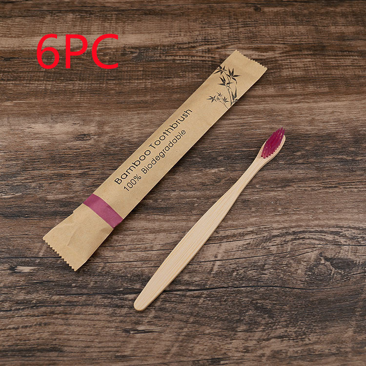 10Pcs Colorful Toothbrush Natural Bamboo Tooth Brush Set Soft Bristle Charcoal Teeth Eco Bamboo Toothbrushes Dental Oral Care