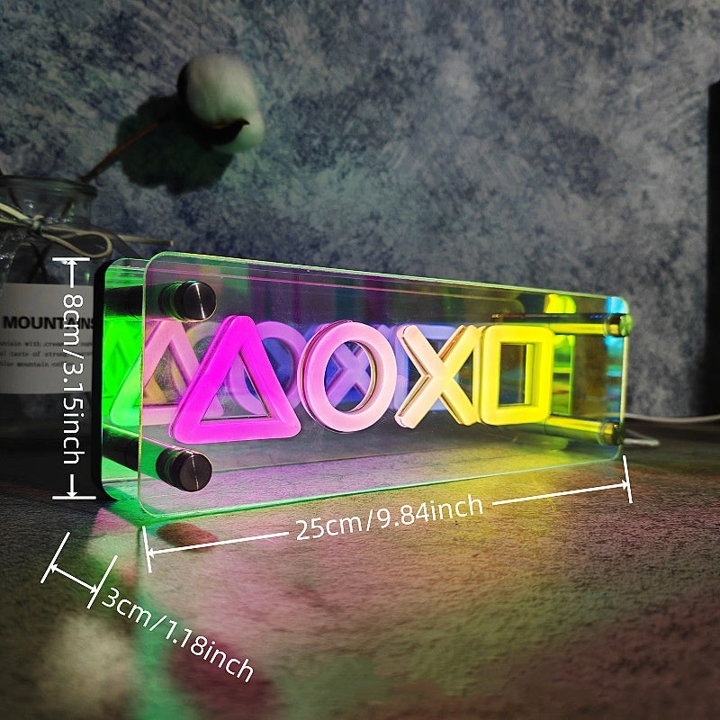 Colorful Multi-layer Mirror Atmosphere Night Light Usb Creative Neon Lamp