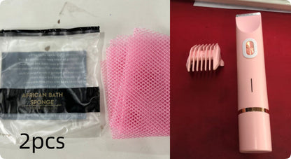 2 In 1 Hair Remover Women's Double Head Shaver Private Pubic Hair Trimmer Electric Razor Wet Dry Electric Body Hair