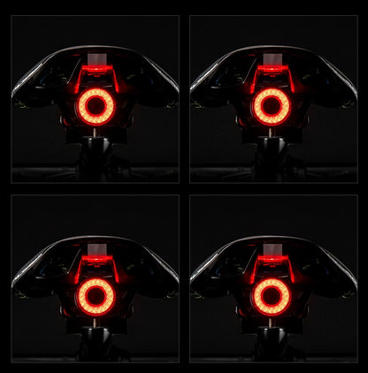 Bicycle Smart Auto Brake Sensing Light IPx6 Waterproof LED Charging Cycling Taillight Bike Rear Light Accessories