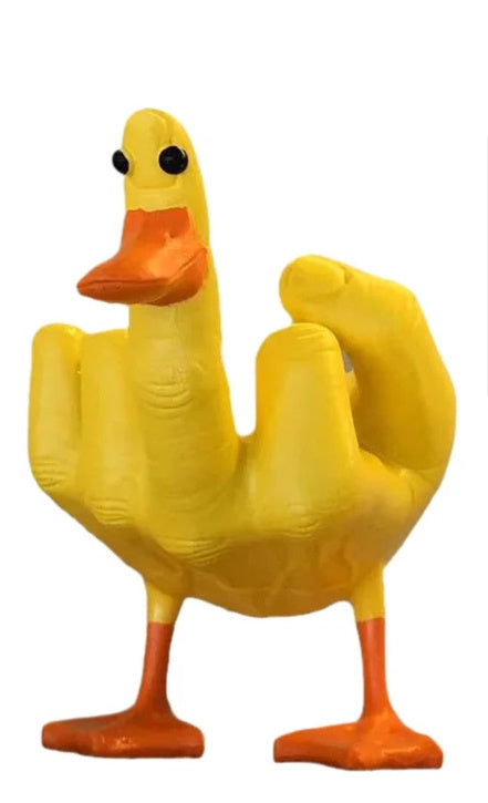 Middle Finger Duck Resin Decoration