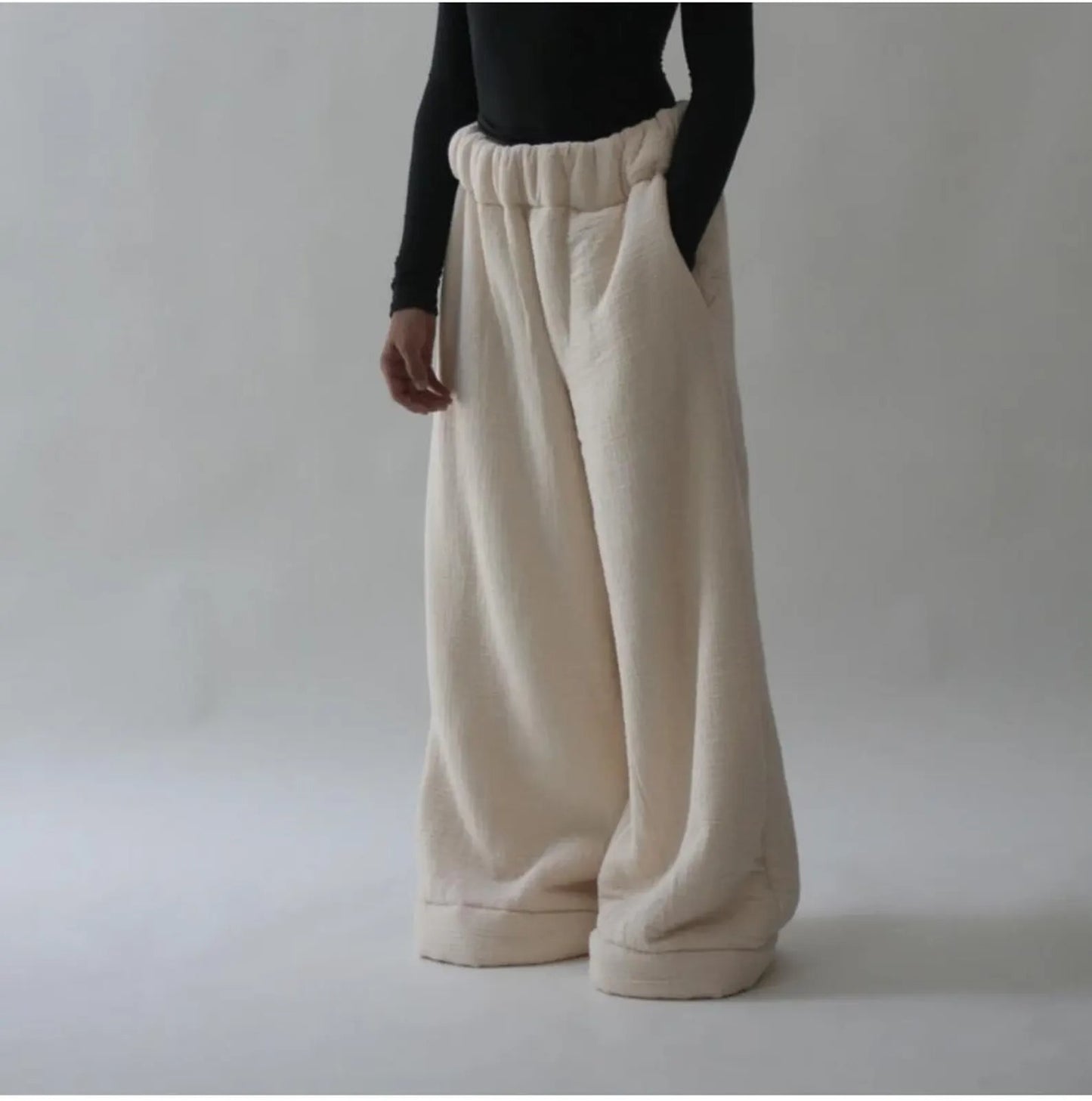 Women's Street Fashion Casual Loose Wide-leg Pants Solid Color