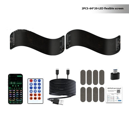 LED Flexible Display APP Bluetooth Car Advertising Screen