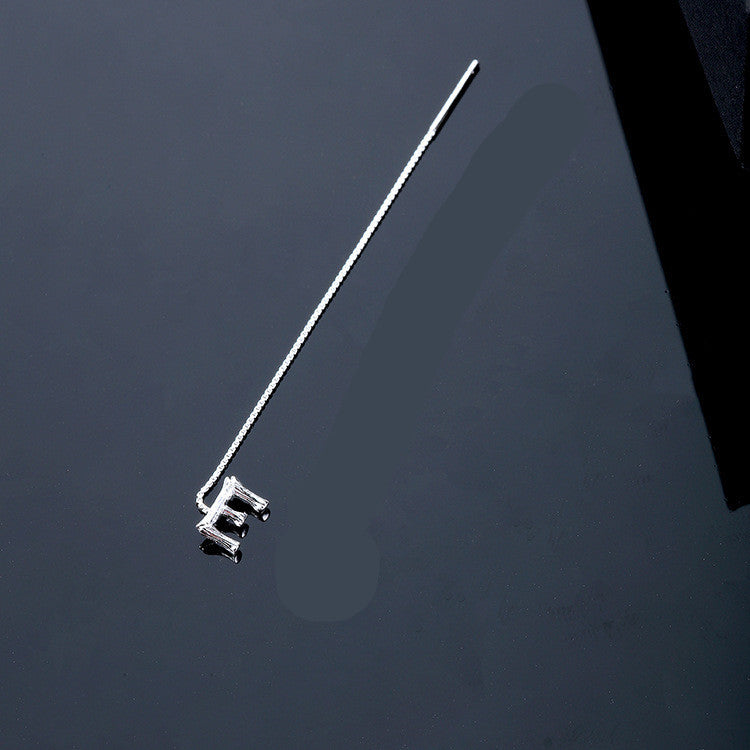 Fashion Jewelry 925 Sterling Silver 26 Letters Drop Earrings For Women Classic English Minimalism Student Earring Friends Party Jewelry Gift