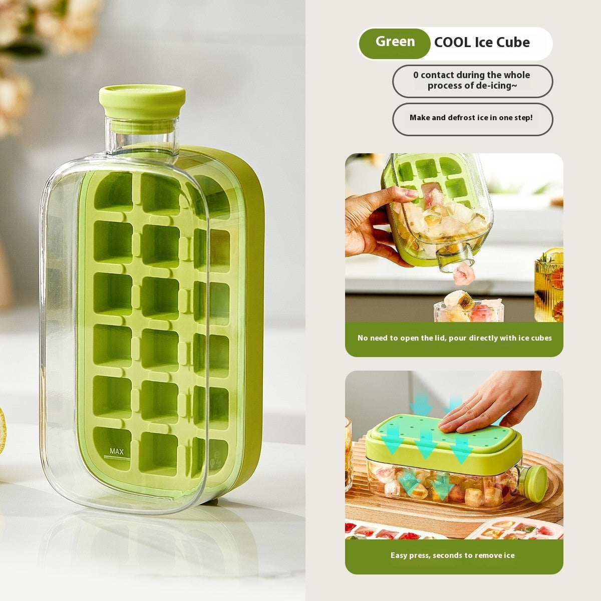 One-Click Molding Cooling Cup,Instant Ice Maker,Zero-Contact Design,Straw Included,Curling Mold,Portable & Stylish Chilled Drink