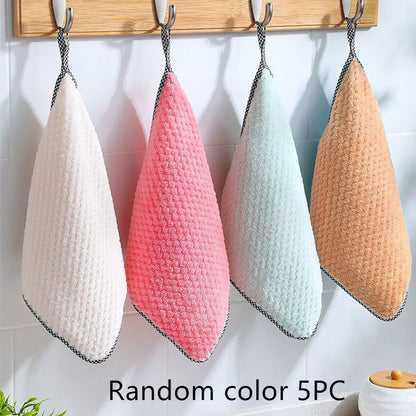 Kitchen Non-stick Oil Thickened Absorbent Rag Dish Towel