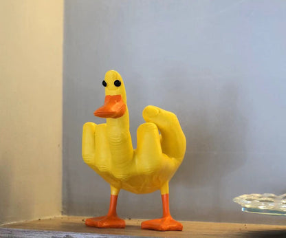 Middle Finger Duck Resin Decoration